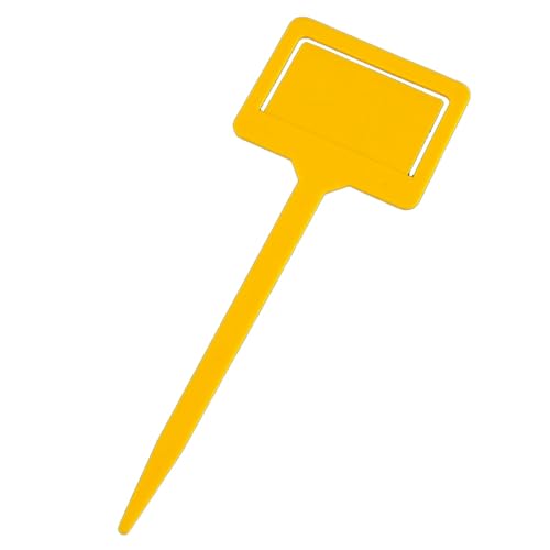 Mocturnity Gelbe 100 Stück Kunststoff-Gartenetiketten, Sukkulenten-Etiketten, Topfpflanzen-Etiketten von Mocturnity