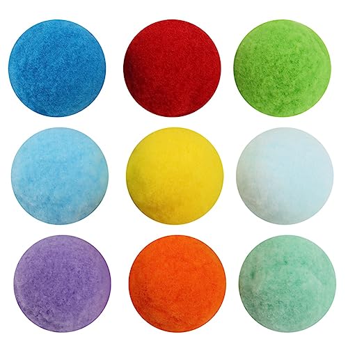 Mocturnity Girlande mit bunten Pompons aus Filz, einhändige Girlanden mit 28 Kugeln zur Dekoration von Weihnachtsbaum an der Wand (8 Sets) von Mocturnity