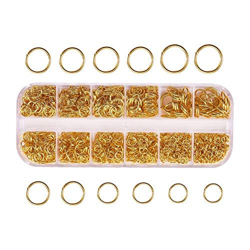 Mocturnity Handgefertigtes Schmuckzubehör, Eisenring, 4-10 mm, geschlossener Ring, Armband, Verbindungsring, Schmuckzubehör von Mocturnity