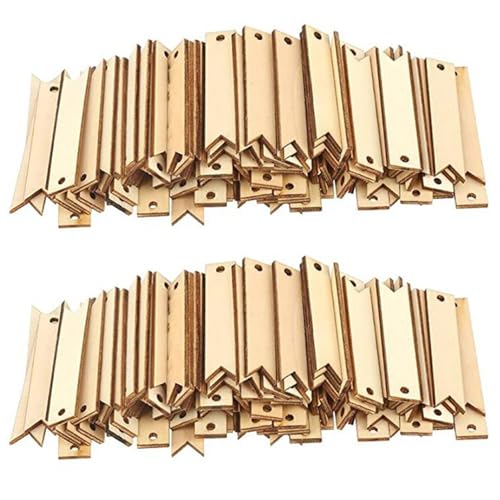 Mocturnity Holzetiketten aus Holz, 200 Stück, unlackiert, mit Löchern für Geburtstag, Hochzeit, Weihnachtsfeier von Mocturnity