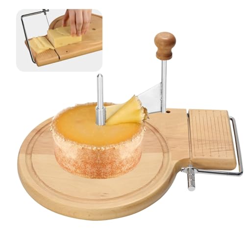 Mocturnity Käsehobel, Käseschneider, Käseschaber aus Holz mit einstellbarer Dicke, zum Schneiden von hartem und weichem Käse. von Mocturnity