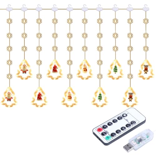 Mocturnity LED-Lichterkette für Weihnachtsdekoration, Weihnachtsbaumform, Lichter für den Innenbereich von Mocturnity
