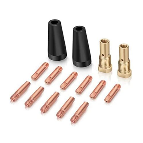 Mocturnity MIG-Schweißset, 15-teilig, Düse ohne Gas mit Fundamentkern, 0,9 mm Messing-Lötspitzen, Ersatzzubehör für MIG-Lötkolben von Mocturnity