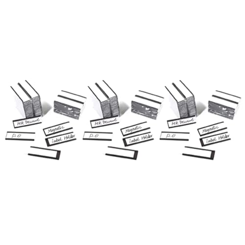 Mocturnity Magnetische Etikettenhalter, 90 Stück, Serie, Zeichenhalter und Geldscheinhalter, Halterungen für die Organisation von Regaletiketten aus Metall, Whiteboard von Mocturnity