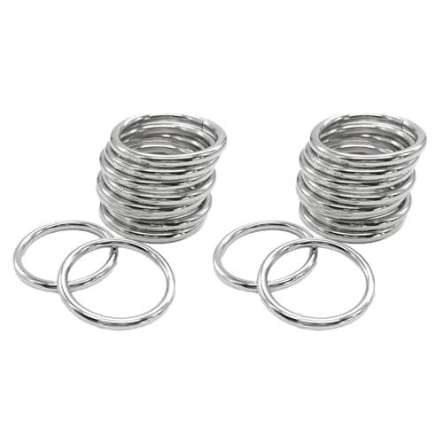 Mocturnity Makramee-Ringe aus Metall, 5,1 cm (2 Zoll), für Makramee-Pflanzenanhänger, Makrameeeee-Set, 20 Stück, Metallringe für handwerklichen Makramee-Ring von Mocturnity