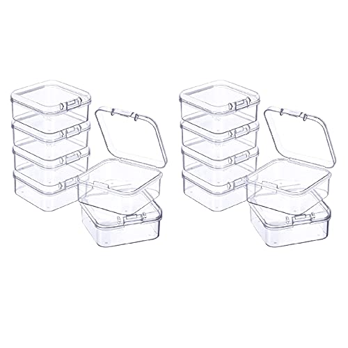 Mocturnity Mini-Aufbewahrungsbox, transparent, aus Kunststoff, 12 Stück, zum Sammeln von kleinen Gegenständen, Perlen, Visitenkarten Mocturnity Mini-Aufbewahrungsbox, transparent, aus Kunststoff, 12 Stück, zum Sammeln von kleinen Gegenständen, Perlen, Visitenkarten von Mocturnity