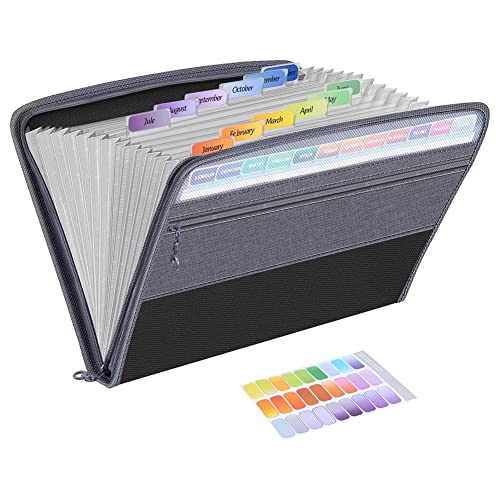 Mocturnity Ordner-Organizer mit 13 Taschen, Aufbewahrungstasche für Ordnungsboxen, mit Reißverschluss, geeignet für A4-Papier, Geldscheine, Bank, Quittung von Dokumenten A Mocturnity Ordner-Organizer mit 13 Taschen, Aufbewahrungstasche für Ordnungsboxen, mit Reißverschluss, geeignet für A4-Papier, Geldscheine, Bank, Quittung von Dokumenten A von Mocturnity