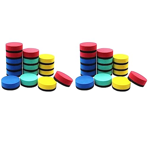 Mocturnity Packung mit 32 Mini-Trockenlöschern, magnetisch, Whiteboard-Reiniger, trocken abwischbar, 4 Farben, 5,1 x 5 cm Mocturnity Packung mit 32 Mini-Trockenlöschern, magnetisch, Whiteboard-Reiniger, trocken abwischbar, 4 Farben, 5,1 x 5 cm von Mocturnity
