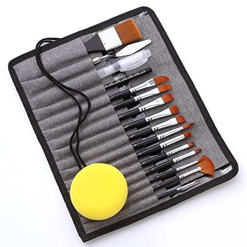 Mocturnity Pinsel für Acrylhaar aus Nylon mit Kordelzug, Pinsel-Set für Künstlermalerei, Aquarell-Leinwand, Acrylöl von Mocturnity