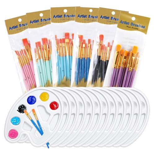 Mocturnity Professionelles Malset 72-teilig – 60 Pinsel und 12 Paletten für Künstler Mocturnity Professionelles Malset 72-teilig – 60 Pinsel und 12 Paletten für Künstler von Mocturnity