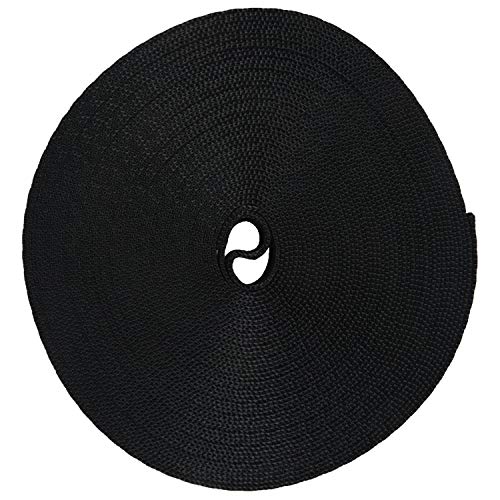 Mocturnity Schwarz, 10 Yards Nylonband, Mehrzweckgurt (25 mm) von Mocturnity