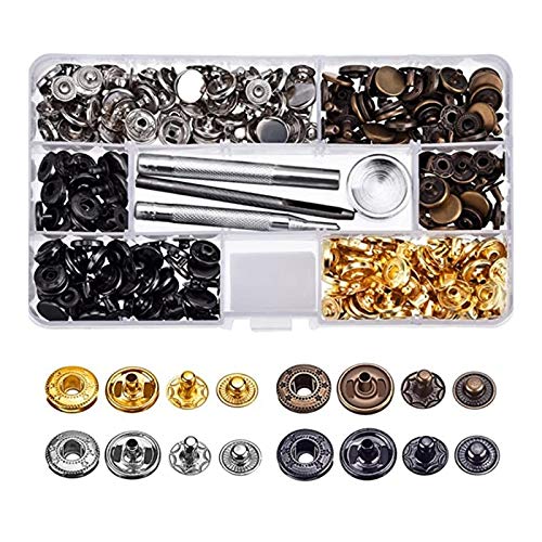Mocturnity Set mit 100 BHs, Druckknöpfe aus Metall, 12,5 mm, 4 Farben, für Kleidung, Taschen von Mocturnity