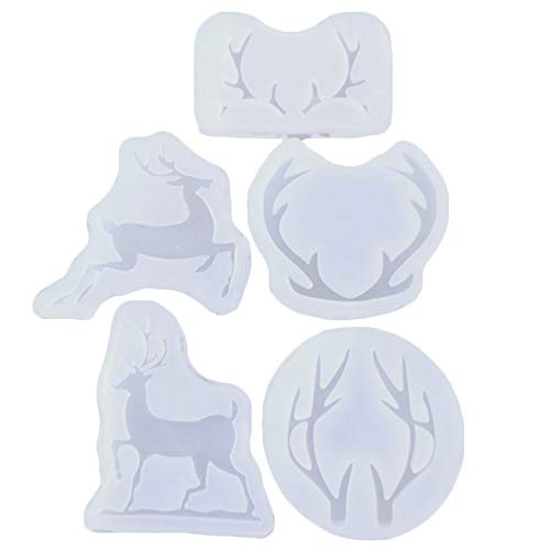Mocturnity Silikonform aus Gel AB, Glaskleber, Epoxidharz, Elchhorn, DIY, Schmuck, Handy, Spiegel, Anhänger von Mocturnity