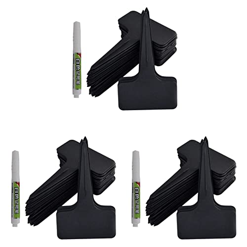Mocturnity Stück/Set Schwarze Pflanze Labels Wasser T-Typen Pflanzen Tag Wiederverwendbare Baumschul Garten Etiketten Pflanzen Marker für Blumen Gemüse von Mocturnity