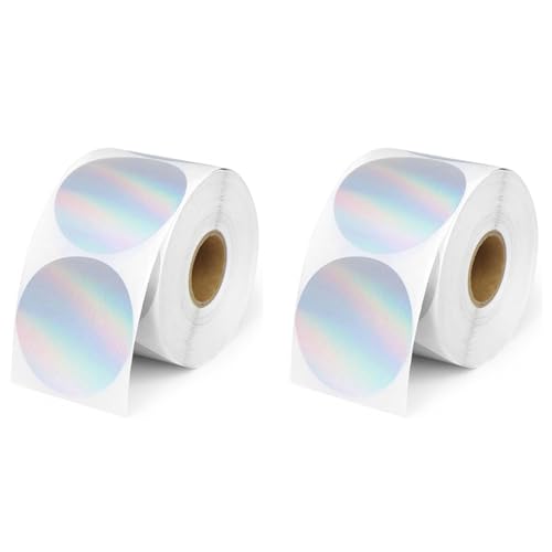 Mocturnity Thermoetiketten, 5,1 cm, 800 Stück, direkte Thermoetiketten, selbstklebend, rund, für Drucker mit Farbkodierung, Logo von Mocturnity