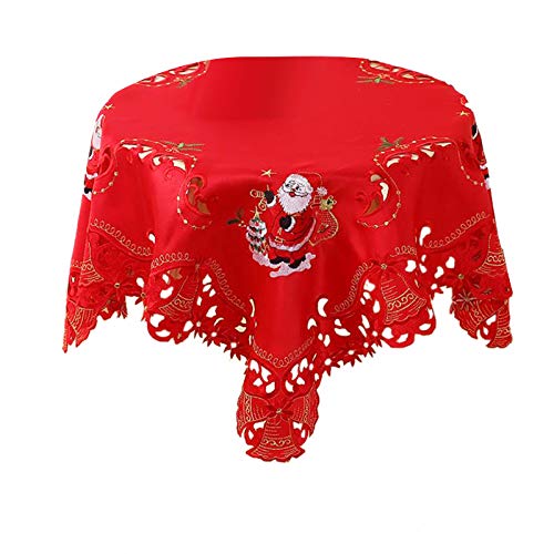 Mocturnity Tischdecke, bestickt, für Weihnachten, rund, ausgehöhlt, für Banketts, Xams im Restaurant, 33 Zoll Mocturnity Tischdecke, bestickt, für Weihnachten, rund, ausgehöhlt, für Banketts, Xams im Restaurant, 33 Zoll von Mocturnity