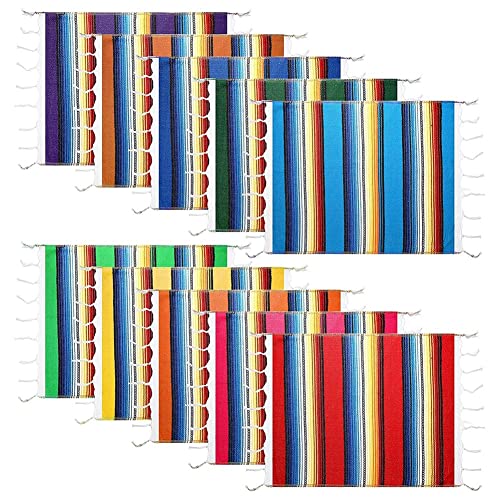 Mocturnity Tischsets, waschbar, 33 x 48 cm, mexikanische Decke für mexikanische Party oder Hochzeitsdekoration von Mocturnity