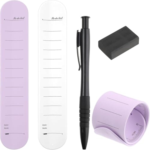 Mocturnity Tragbarer Notizblock, Memo-Armband aus Silikon mit Lineal, löschbarer Notizblock für Krankenschwestererinnerung, mit Stift und Radiergummi A Mocturnity Tragbarer Notizblock, Memo-Armband aus Silikon mit Lineal, löschbarer Notizblock für Krankenschwestererinnerung, mit Stift und Radiergummi A von Mocturnity