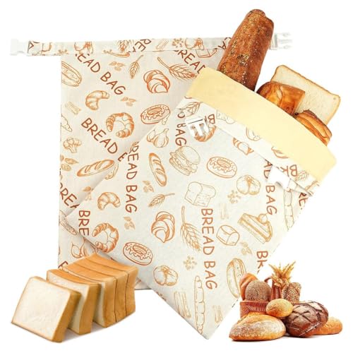 Mocturnity Wiederverwendbare Beutel für Bienen (2 Stück), Bienenbeutel für Sauerteig/hausgemachtes Brot, Bienenbeutel aus natürlicher Baumwolle. von Mocturnity