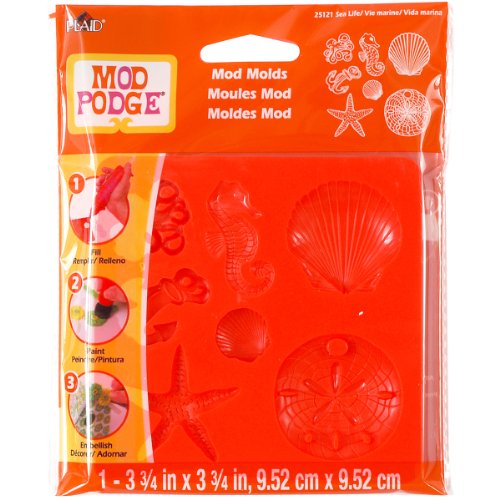 Mod Podge Sea Life Mod Form, Synthetisches Material, Orange, 15.7 x 14 x 0.9 cm von Mod Podge