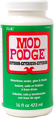 Mod Podge 16 Oz Outdoor Decoupage, Synthetic Material, Weiss, 7.1 x 7.1 x 14.5 cm von Mod Podge