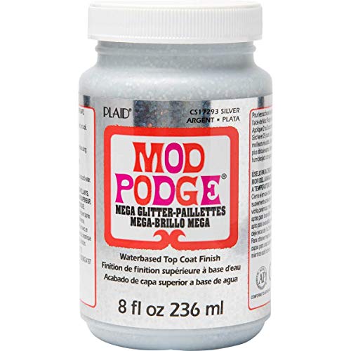 Mod Podge CS17293 mega glitter silver 236ml, Silber, 236 milliliter von Mod Podge