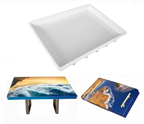 Große rechteckige Silikonformen aus Kunstharz, 40,6 x 30,5 cm, Epoxidharz-Silikonform für Fluss-Couchtisch, Schneidebretter, Serviertabletts, Käseplatte Große rechteckige Silikonformen aus Kunstharz, 40,6 x 30,5 cm, Epoxidharz-Silikonform für Fluss-Couchtisch, Schneidebretter, Serviertabletts, Käseplatte von ModWgGuo