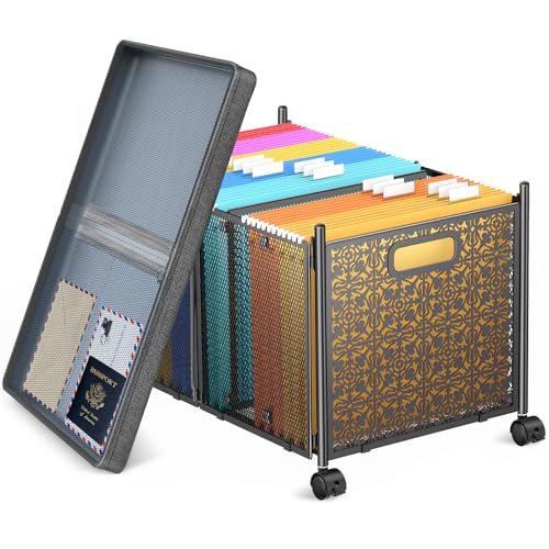 Modanais Datei-Organizer-Box, große Aktenbox zum Aufhängen von Briefen / Rechtsgröße, Aktenordner, Aufbewahrungsbox mit Rollen, dekorative Aktenbox für Büro/Dekor/Zuhause, Metall, HSJD001 Modanais Datei-Organizer-Box, große Aktenbox zum Aufhängen von Briefen / Rechtsgröße, Aktenordner, Aufbewahrungsbox mit Rollen, dekorative Aktenbox für Büro/Dekor/Zuhause, Metall, HSJD001 von Modanais