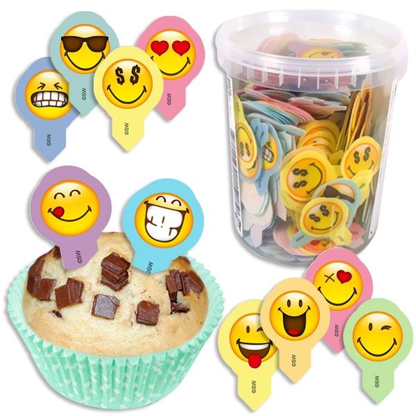 Großpack Smiley Dekopicker, 600 Stk Großpack Smiley Dekopicker, 600 Stk von Modecor