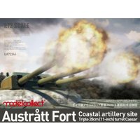 Austratt fort coastal artillery site - Ttriple 28cm turret Caesar von Modelcollect
