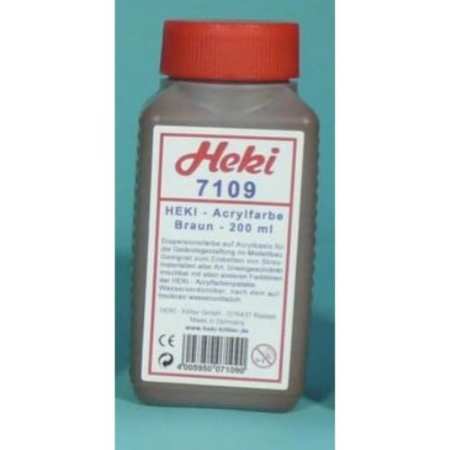 Heki 7109 Acrylfarben Braun, 200 ml von Modellbahnshop Korn