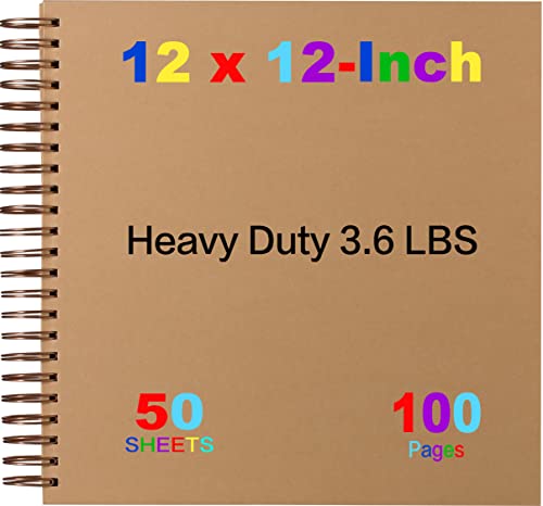 30,5 x 30,5 cm Scrapbook Album | Hardcover Notizbuch mit 50 Blatt | Scrapbook und Lebenserinnerungen oder als Gästebuch, Babybuch, Skizzenbuch | Groß 30,5 x 30,5 cm 100 Seiten von Modern Bethel