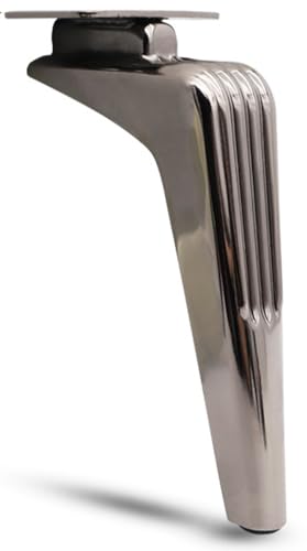 Modmetal Konische Möbelbeine aus Metall,4 Stück,Moderne Ersatz-Couchbeine für Sofa,Schrank,Tisch,Stuhl,Schrank,Couch usw.,grau,21 cm,grau von Modmetal