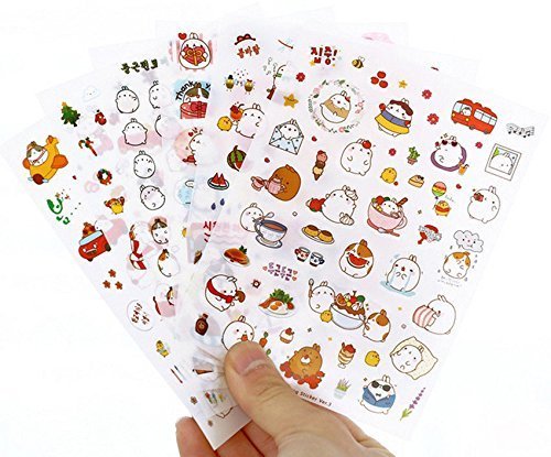 18 Bögen Kawaii/Molang Aufkleber für Kalender Tagebuch Fotoalbum Notizbuch,Telffon,Computer, DIY Deko, EIN gutes Geschenk an Freunde und Familie 18 Bögen Kawaii/Molang Aufkleber für Kalender Tagebuch Fotoalbum Notizbuch,Telffon,Computer, DIY Deko, EIN gutes Geschenk an Freunde und Familie von Modou