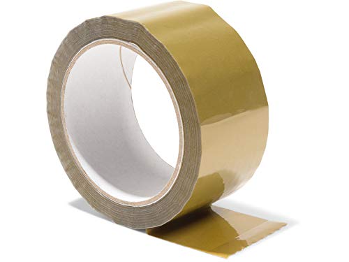 Modulor Verpackungsband, farbiges Klebeband aus Polypropylen, leise abrollendes Paketband mit Acrylatkleber, Breite 5 cm x Länge 66 m, 48 µm dick, Gold von Modulor
