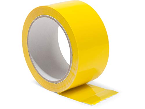 Modulor Verpackungsband, farbiges Klebeband aus Polypropylen, leise abrollendes Paketband mit Acrylatkleber, Breite 5 cm x Länge 66 m, 48 µm dick, gelb von Modulor