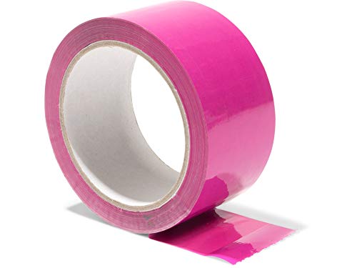 Modulor Verpackungsband, farbiges Klebeband aus Polypropylen, leise abrollendes Paketband mit Acrylatkleber, Breite 5 cm x Länge 66 m, 48 µm dick, pink von Modulor