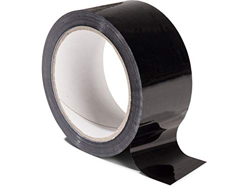 Modulor Verpackungsband, farbiges Klebeband aus Polypropylen, leise abrollendes Paketband mit Acrylatkleber, Breite 5 cm x Länge 66 m, 48 µm dick, schwarz von Modulor