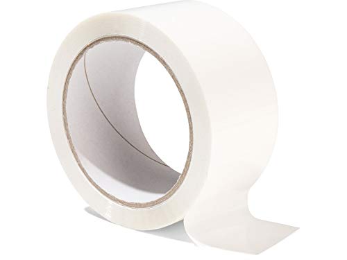 Modulor Verpackungsband, farbiges Klebeband aus Polypropylen, leise abrollendes Paketband mit Acrylatkleber, Breite 5 cm x Länge 66 m, 48 µm dick, weiß von Modulor