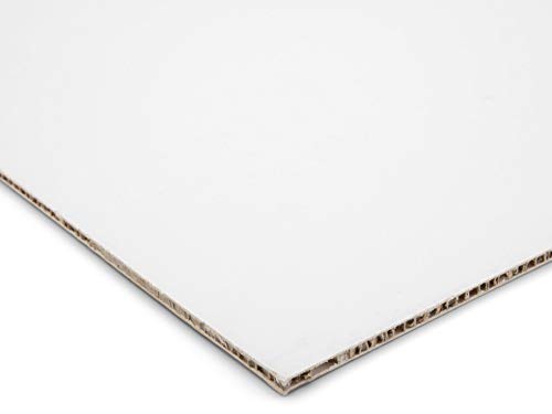 Pappwabenplatte kartonkaschiert, 0,5 cm x 70 cm x 100 cm, 810 g/m², Wabenplatte für Bühnen,- Möbel- und Messebau, Abdeckung aus Kraftliner, weiß Pappwabenplatte kartonkaschiert, 0,5 cm x 70 cm x 100 cm, 810 g/m², Wabenplatte für Bühnen,- Möbel- und Messebau, Abdeckung aus Kraftliner, weiß von Modulor