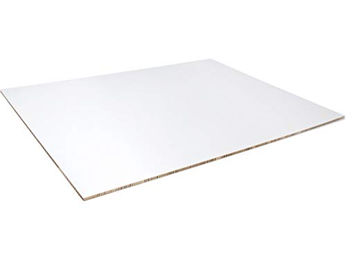 Pappwabenplatte kartonkaschiert, 1 cm x 75 cm x 100 cm, 1.700 g/m², Wabenplatte für Bühnen,- Möbel- und Messebau, Abdeckung aus Kraftliner, weiß Pappwabenplatte kartonkaschiert, 1 cm x 75 cm x 100 cm, 1.700 g/m², Wabenplatte für Bühnen,- Möbel- und Messebau, Abdeckung aus Kraftliner, weiß von Modulor