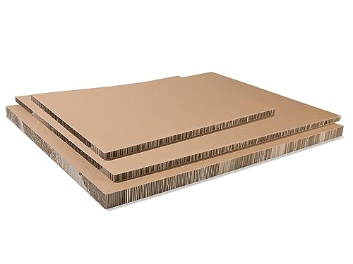 Pappwabenplatte papierkaschiert, Honeycomb, 20,0 x 500 x 700 mm, Wabenplatte für Bühnen-, Messe- oder Möbelbau, braun von Modulor