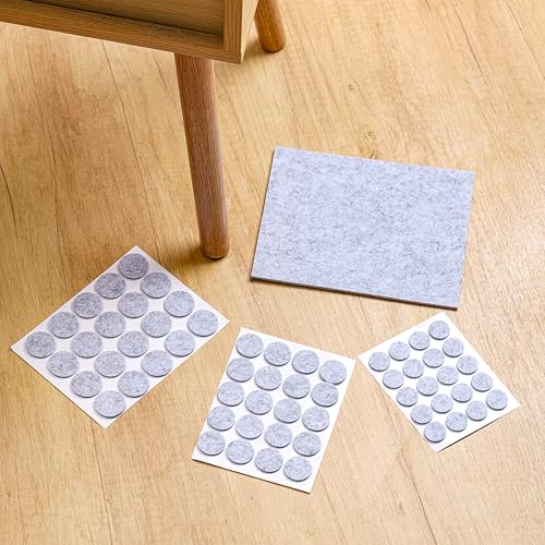 Filzgleiter Set, 60 Stück + 16 x 20cm. Filzgleiter für Stühle Möbelgleiter. 3mm Dicke. 20mm,25mm,28mm. in Rund und Quadratisch, Selbstklebend Möbelgleiter aus hochwertigem Nadelfilz. Grau Filzgleiter Set, 60 Stück + 16 x 20cm. Filzgleiter für Stühle Möbelgleiter. 3mm Dicke. 20mm,25mm,28mm. in Rund und Quadratisch, Selbstklebend Möbelgleiter aus hochwertigem Nadelfilz. Grau von Moë & Mirakime