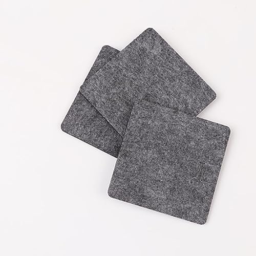 Reine Wolle Filz Set, Platzdeckchen Untersetzer 10cm, Grau Reine Wolle Filz Set, Platzdeckchen Untersetzer 10cm, Grau von Moë & Mirakime