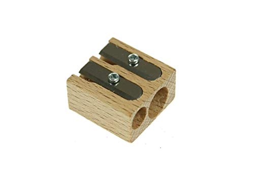 M+R Spitzer Blockform doppelt Material Holz (Buche) für Stifte 8,2 mm-11,2 mm Doppelspitzer 1 Stück von M + R