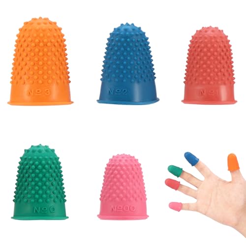 Moendergo Fingerspitzenschutz aus Gummi, rutschfest, zum Zählen, Nähen, Bürobedarf, 5 Stück von Moendergo