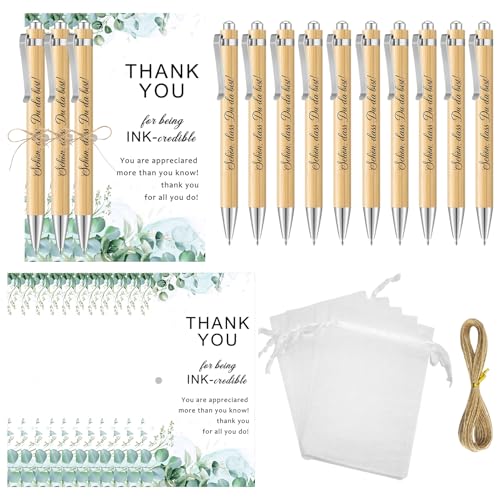 Moerstar Bambus-Kugelschreiber-Set mit inspirierenden Zitaten, Dankeskarten, Dankeskarten, Dankeschön-Geschenke für Kollegen, Kollegen, Lehrer, Freiwillige, 70-teilig Moerstar Bambus-Kugelschreiber-Set mit inspirierenden Zitaten, Dankeskarten, Dankeskarten, Dankeschön-Geschenke für Kollegen, Kollegen, Lehrer, Freiwillige, 70-teilig von Moerstar
