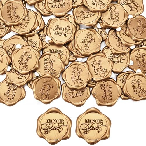 Mogokoyo Wachssiegel-Aufkleber, 29 mm, Antikgold, Vintage-Hochzeits- und Partyaufkleber, 50 Stück Mogokoyo Wachssiegel-Aufkleber, 29 mm, Antikgold, Vintage-Hochzeits- und Partyaufkleber, 50 Stück von Mogokoyo