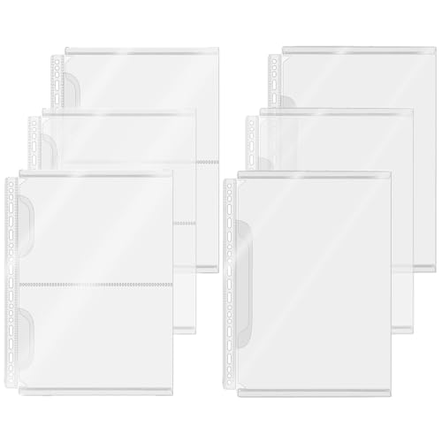Mogoostry A4-Blatt-Schutzhüllen, 21 Löcher, mit Seitenklappe, lose Blätter, Einlagen, Ordner, Dokumentenmappen, Dokumentenmappen von Mogoostry