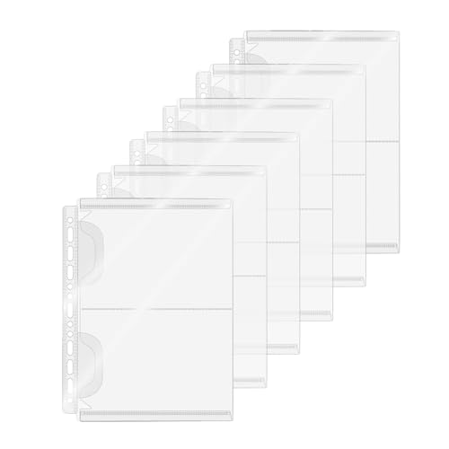 Mogoostry A5 Blattschutzhüllen, 13 Löcher, 2 Taschen, Binderhüllen mit Seitenklappe, lose Blätter, Einlagen, Ordner, Aktenbeutel für 6/20 Ringbuch Mogoostry A5 Blattschutzhüllen, 13 Löcher, 2 Taschen, Binderhüllen mit Seitenklappe, lose Blätter, Einlagen, Ordner, Aktenbeutel für 6/20 Ringbuch von Mogoostry